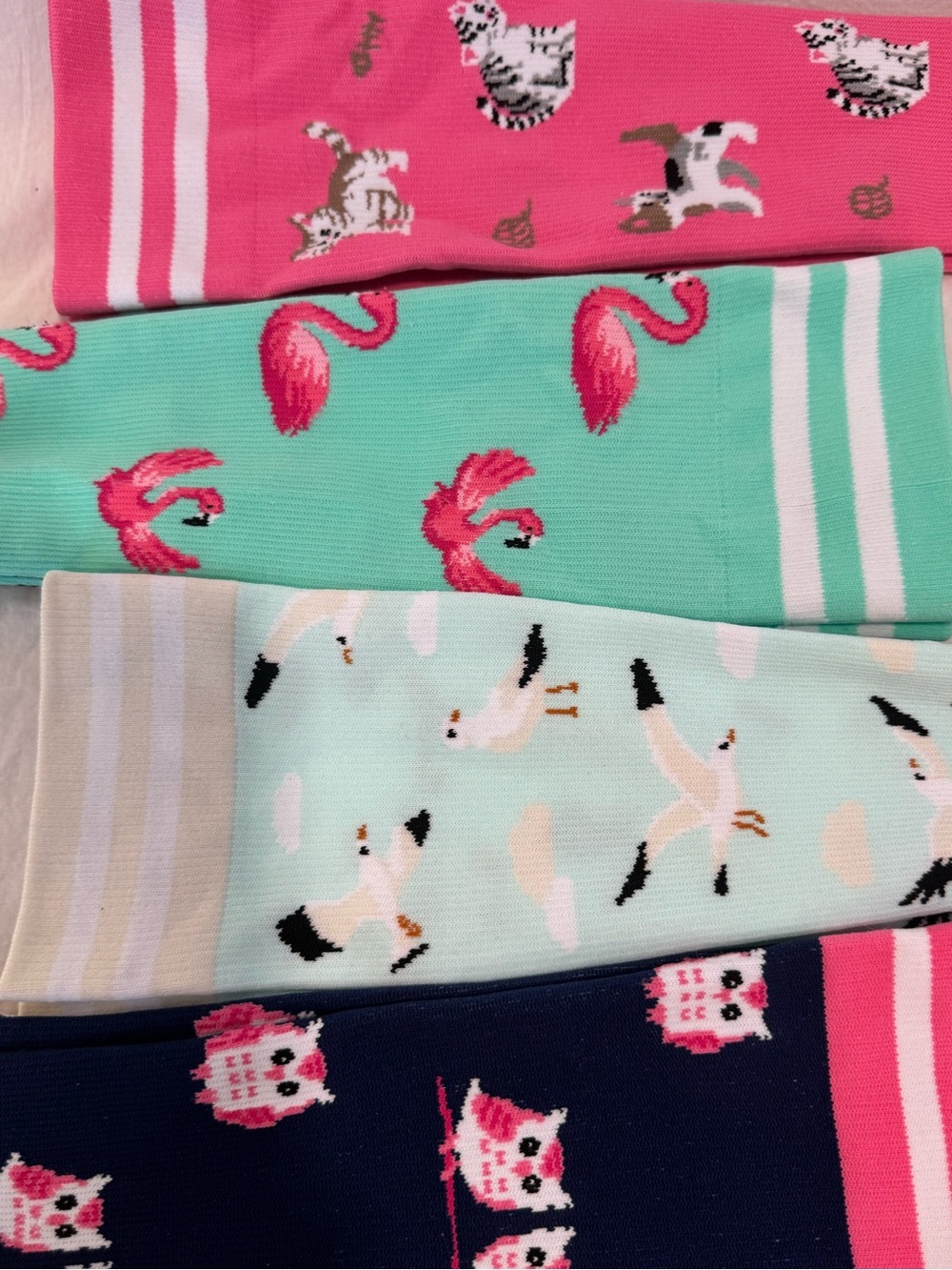 Lot of 5 Novelty Knee High & Crew Compression Socks